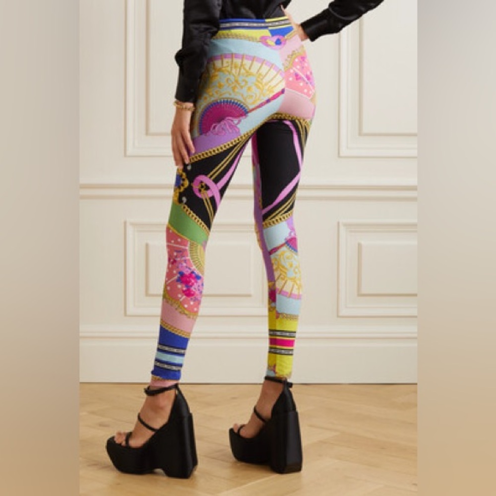 Versace Ventagli High-Rise Leggings